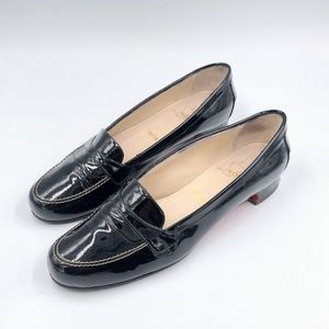 Christian Louboutin Patent Black Loafers